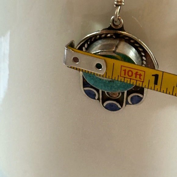 Beautiful Handcrafted “Hamsa” Design Earrings from the Atlas Mountains! - Picture 6 of 6